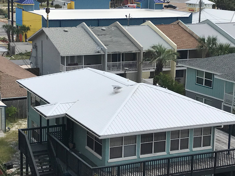 New gray metal roof in Panama City Beach near Thomas Drive